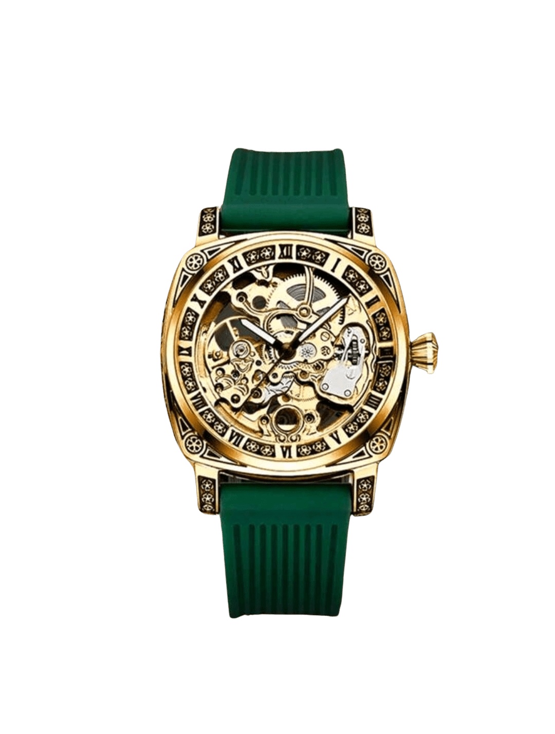 تشوف كل حركة جوه الساعة ترس بیلف نبضة ميكانيكية مستمرة، وشكل يخطف العين أول ما تلبسها