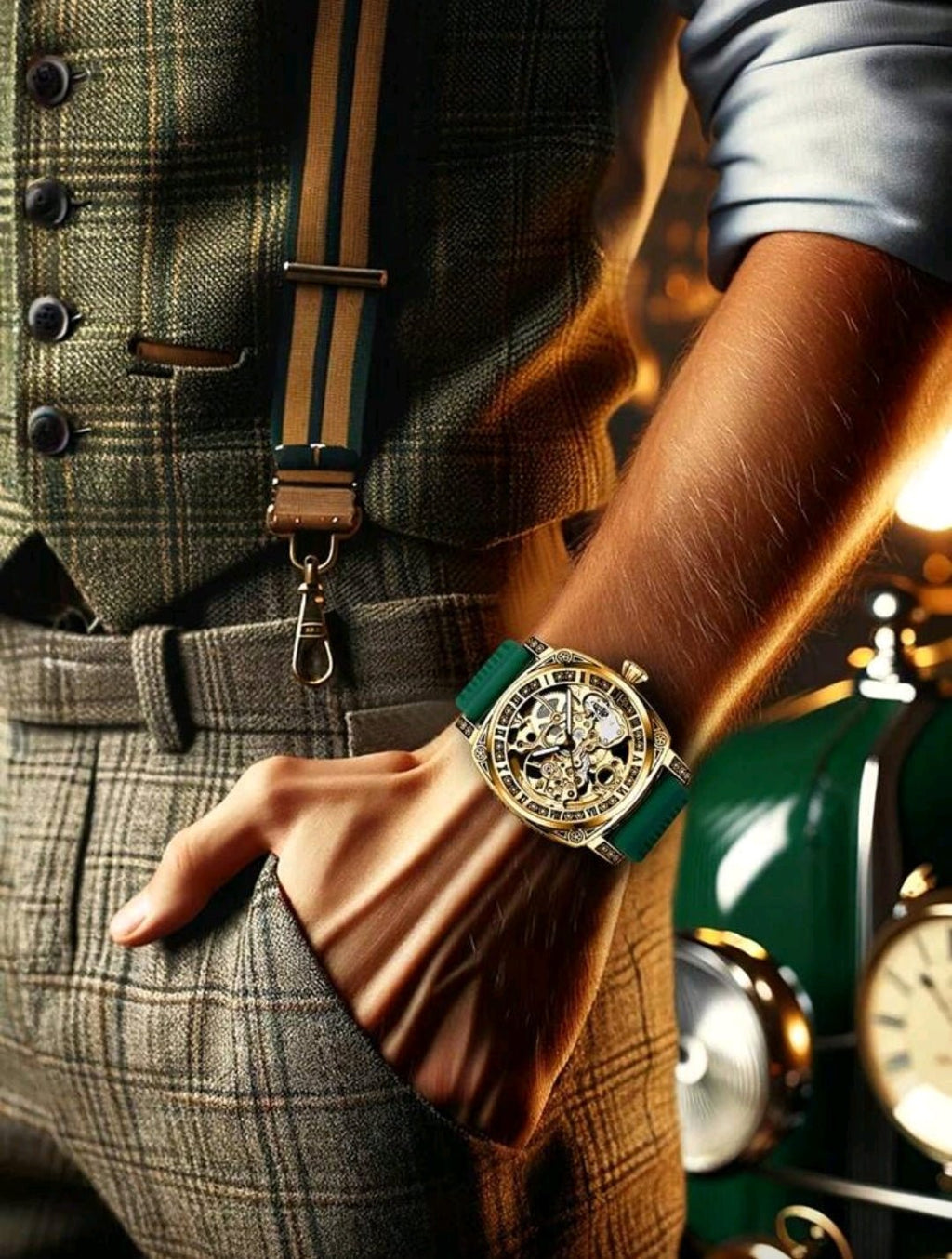 تشوف كل حركة جوه الساعة ترس بیلف نبضة ميكانيكية مستمرة، وشكل يخطف العين أول ما تلبسها